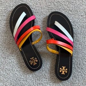 TORY BURCH LEATHER MULTI-COLOR SANDAL